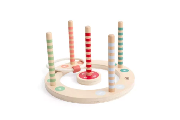 BS Toys- Kerek karikadobáló fából