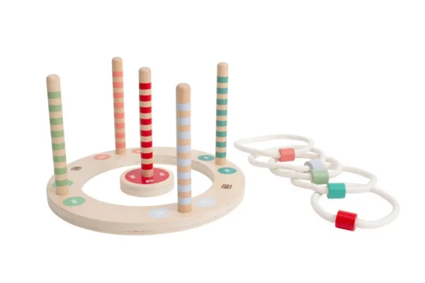 BS Toys- Kerek karikadobáló fából