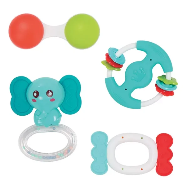 LUDI- 4 darabos csörgő, rágóka készlet