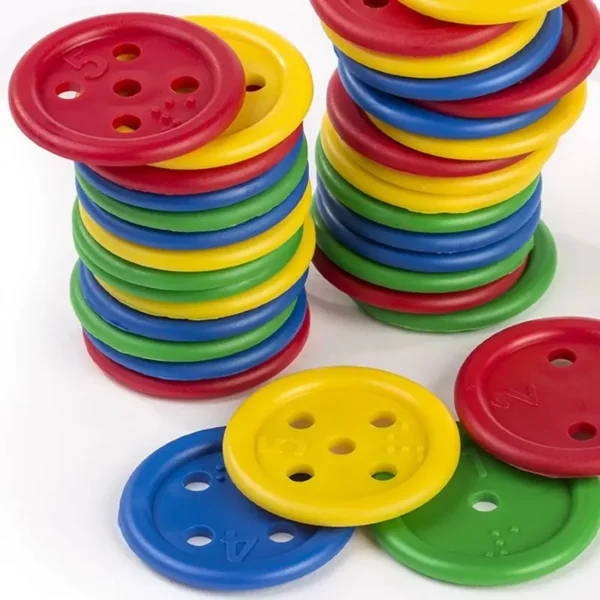 Miniland- Fűzős játék, gombok