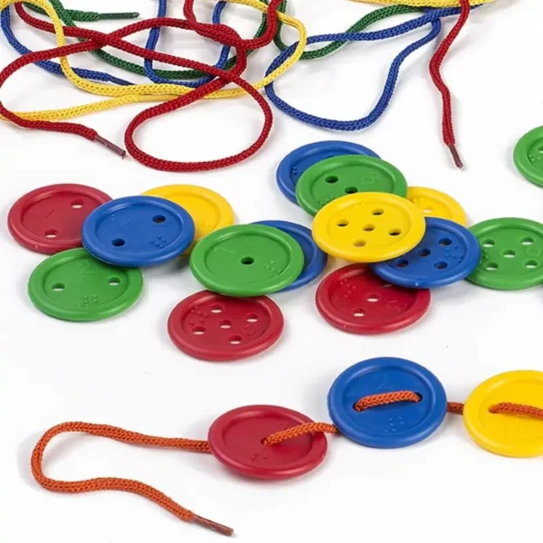 Miniland- Fűzős játék, gombok