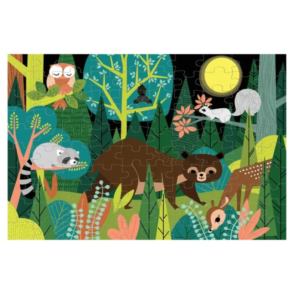Muddpuppy- Sötétben világító puzzle, vadállatok