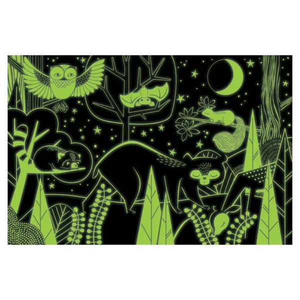 Muddpuppy- Sötétben világító puzzle, vadállatok
