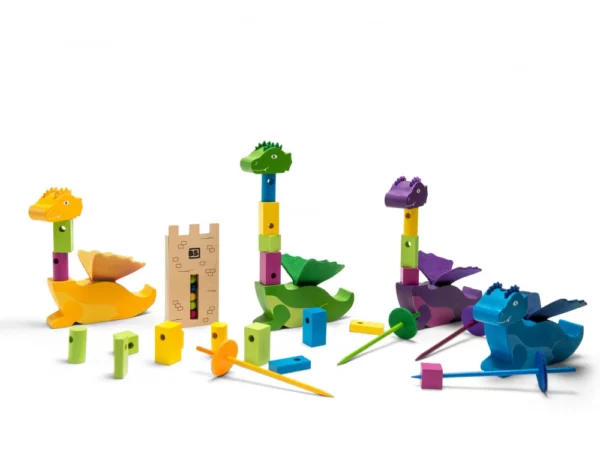 BS Toys- Sárkánytorony, ügyességi építő játék
