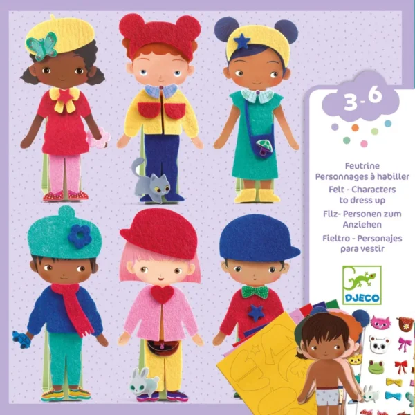 DJECO- Papírba öltöztethető lányok és fiúk- Soft dress-up