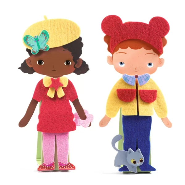 DJECO- Papírba öltöztethető lányok és fiúk- Soft dress-up