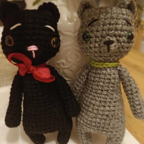 Amigurumi, cica páros