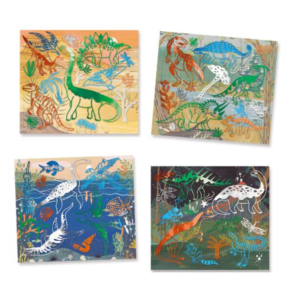 DJECO- Artistic Patch-Metálminta készítés- Dinoszauruszok