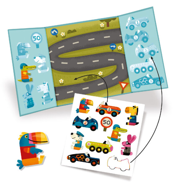 DJECO- Matricás foglalkoztató- Autókázás-Cars
