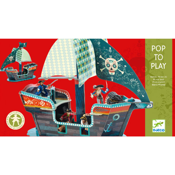 DJECO- Pop to play- Kalózhajó 3D
