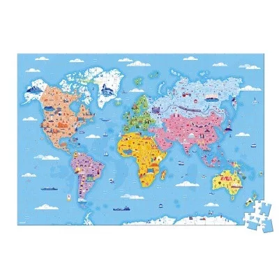 Janod- A világ látványosságai,oktató puzzle, 3D-s kiegészítőkkel