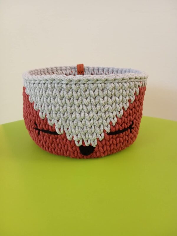 Rókás kosár, 21x13 cm