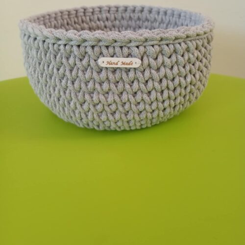 Szürke kosár 21x10 cm