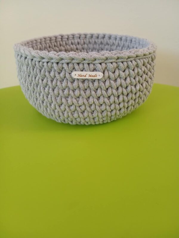 Szürke kosár 21x10 cm