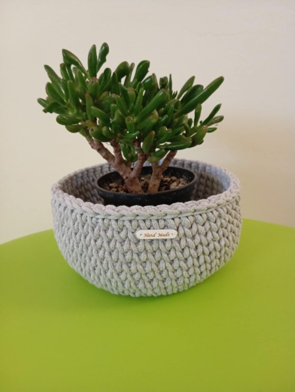 Szürke kosár 21x10 cm