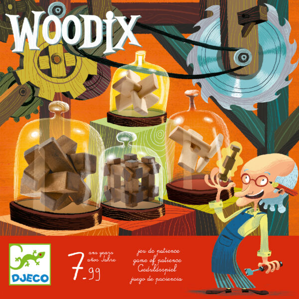 DJECO- Woodix-Fa ördöglakat készlet
